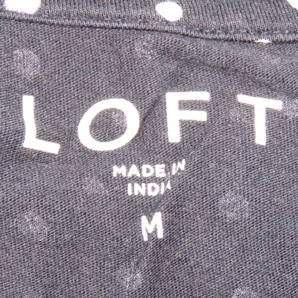 Loft Women's Sleeveless Dotted Dark Blue Pullover Top Size M (C1343) - Picture 6 of 7